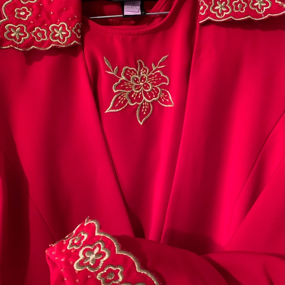 Red Three piece suit
